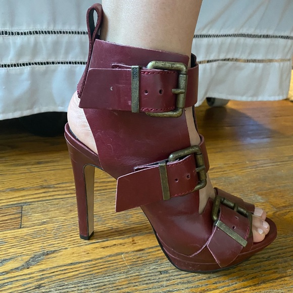 Diesel Melrose Riley Platform Heel Shoe Leather - Picture 4 of 8